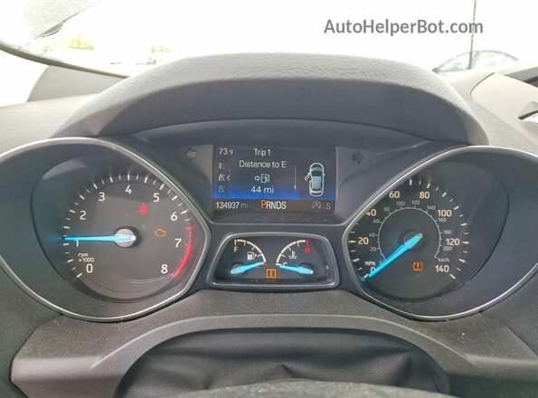 1FMCU9GD4JUD29496 2018 FORD ESCAPE Серый Вид щитка приборов