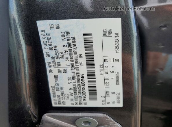1FMCU9GD4JUD29496 2018 FORD ESCAPE Серый Вид наклейки с VIN-кодом