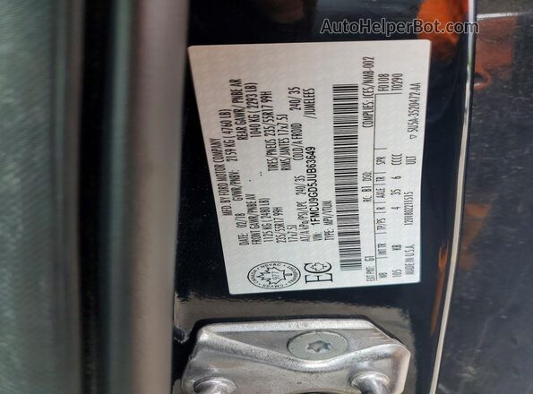1FMCU9GD5JUB63649 2018 FORD ESCAPE Черный Вид подкапотного пространства