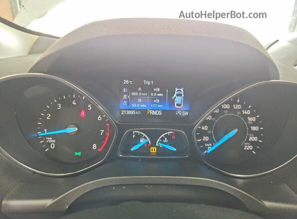 1FMCU9GD6KUA21909 2019 FORD ESCAPE White ხელსაწყოთა პანელის ხედი