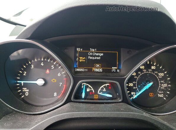 1FMCU9GD6KUA69359 2019 FORD ESCAPE Gray Widok zestawu wskaźników