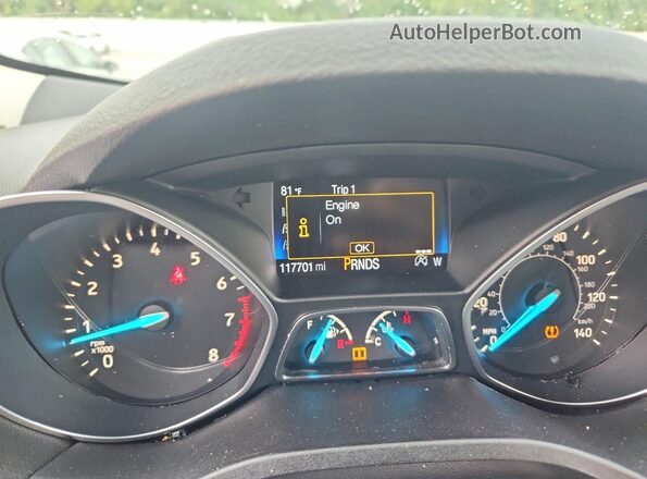 1FMCU9GD9HUE66363 2017 FORD ESCAPE Бордовый Вид щитка приборов