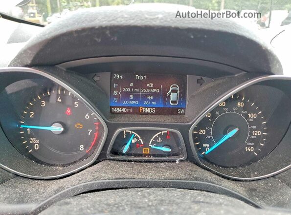 1FMCU9GD9JUB76128 2018 FORD ESCAPE Black Вид щитка приладів