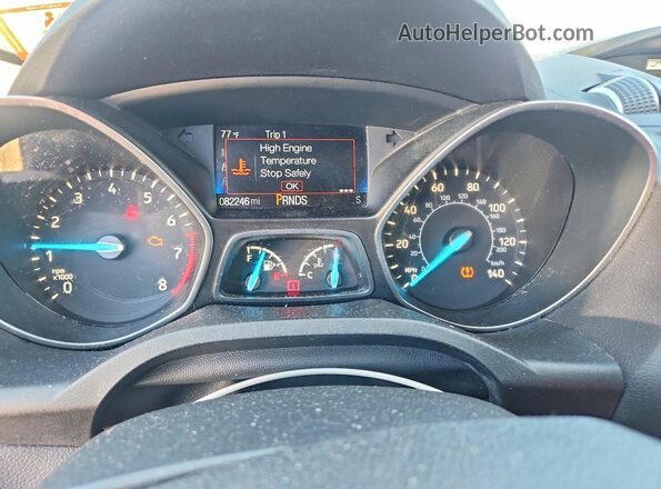 1FMCU9GDXHUE83270 2017 FORD ESCAPE Blue Вид щитка приладів