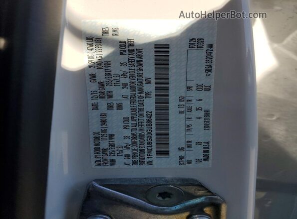 1FMCU9GX0GUB86422 2016 FORD ESCAPE Белый Вид подкапотного пространства