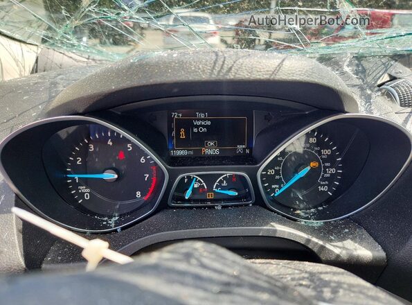 1FMCU9HD7JUC89459 2018 FORD ESCAPE Серебряный Вид щитка приборов