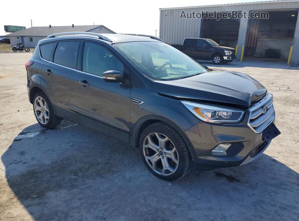 1FMCU9J91KUB94581 2019 FORD ESCAPE Серый Передняя правая четверть
