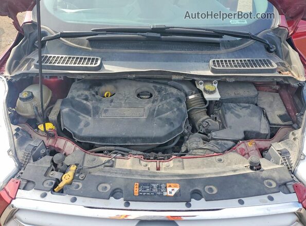 1FMCU9J94HUB89030 2017 FORD ESCAPE Red Vista del compartimento del motor