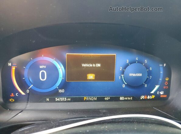 1FMCU9J95LUA98809 2020 FORD ESCAPE Black Vista del cuadro de instrumentos