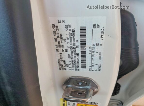 1FMCU9J9XLUC35582 2020 FORD ESCAPE White Widok naklejki z numerem VIN