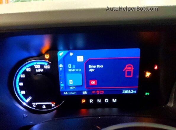 1FMDE5CP9PLB65638 2023 FORD BRONCO Green Widok zestawu wskaźników