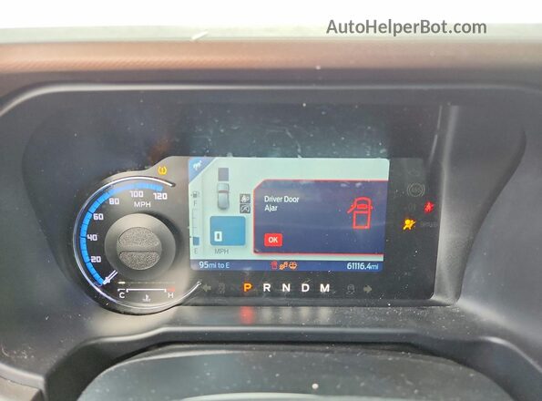 1FMEE5BP1MLA71156 2021 FORD BRONCO Red Widok zestawu wskaźników