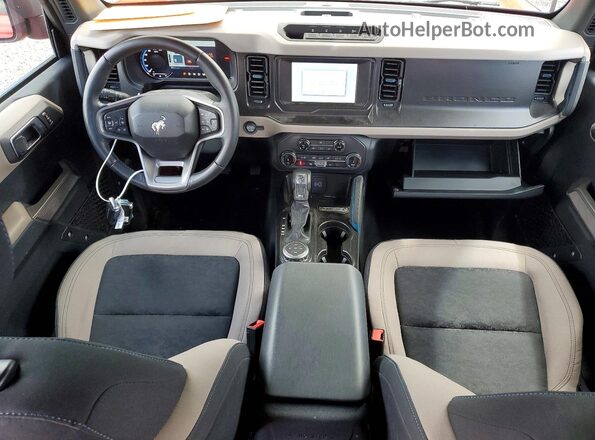 1FMEE5DP0NLB78973 2022 FORD BRONCO Red წინა პანელის ხედი
