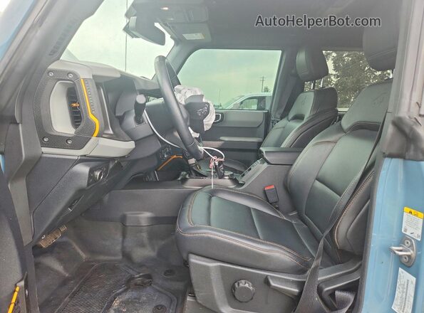 1FMEE5DP1NLB09189 2022 FORD BRONCO Blue წინა სალონის ხედი