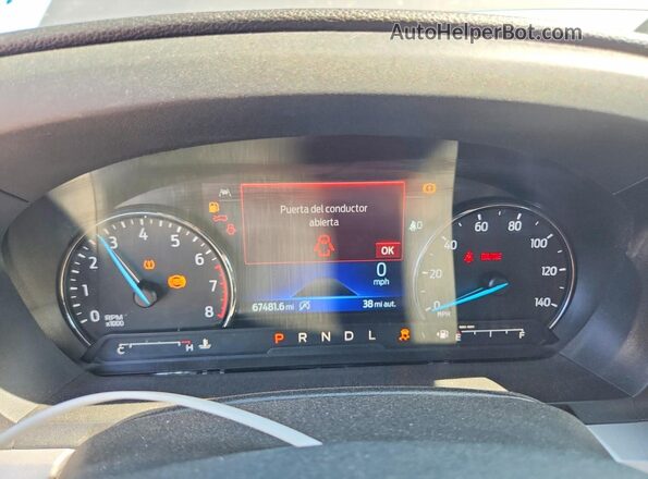 1FMSK7DH1MGA30967 2021 FORD EXPLORER Gray Вид щитка приладів