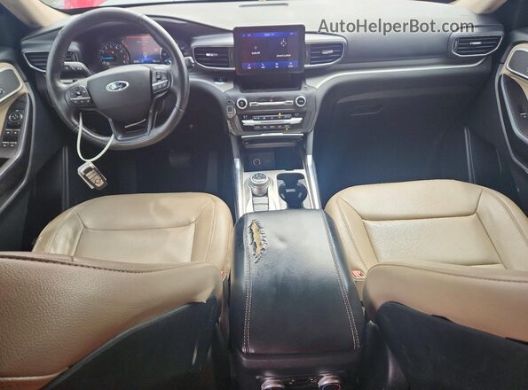 1FMSK7DH5LGA89390 2020 FORD EXPLORER Red Widok deski rozdzielczej