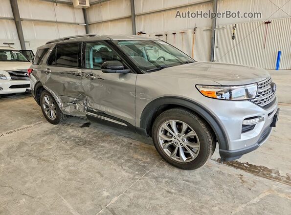 1FMSK7FH4MGB55152 2021 FORD EXPLORER Серебряный Передняя правая четверть