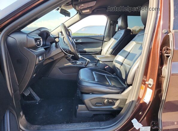 1FMSK8DH1LGA13560 2020 FORD EXPLORER Brown წინა სალონის ხედი