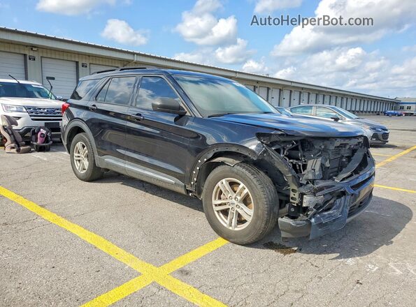 1FMSK8DH3MGB42255 2021 FORD EXPLORER Черный Передняя правая четверть