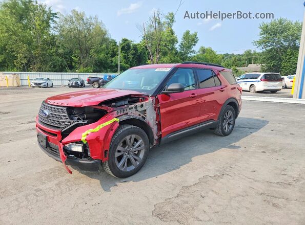 1FMSK8DH9MGA10925 2021 FORD EXPLORER Red უკანა მარცხენა