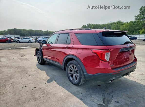 1FMSK8DH9MGA10925 2021 FORD EXPLORER Red უკანა მარჯვენა