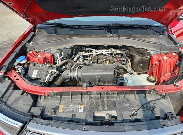 1FMSK8DH9MGA10925 2021 FORD EXPLORER Red წინა სალონის ხედი