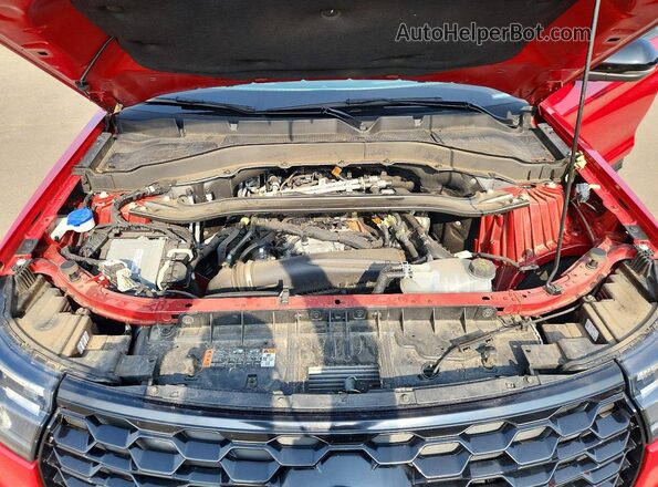 1FMUK8KH2SGA18986 2025 FORD EXPLORER Красный Вид подкапотного пространства