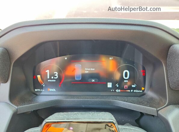 1FMUK8KH2SGA18986 2025 FORD EXPLORER Красный Вид щитка приборов