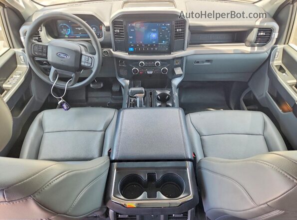 1FT6W1BM9SWG16603 2025 FORD F150 White Dashboard view