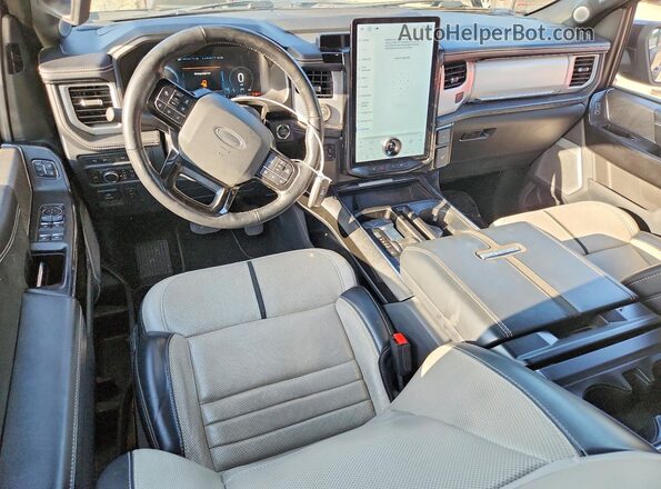 1FT6W1EV2NWG02888 2022 FORD F150 Black Dashboard view