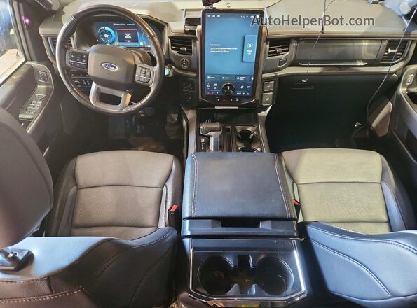 1FT6W1EV8PWG21268 2023 FORD F150 Black Вид панелі приладів
