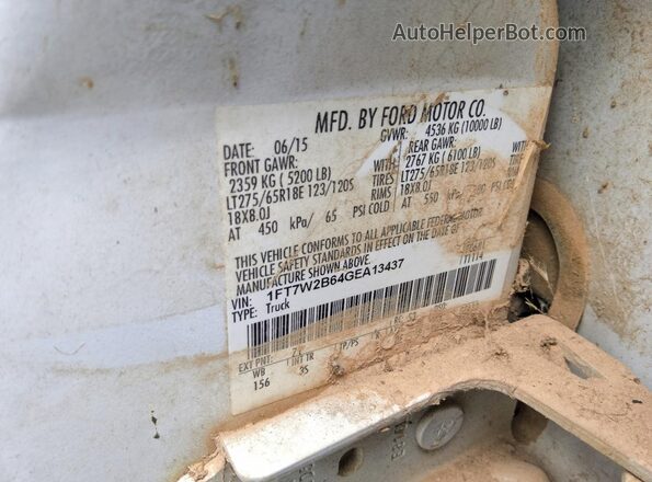 1FT7W2B64GEA13437 2016 FORD F250 White Vista del compartimento del motor