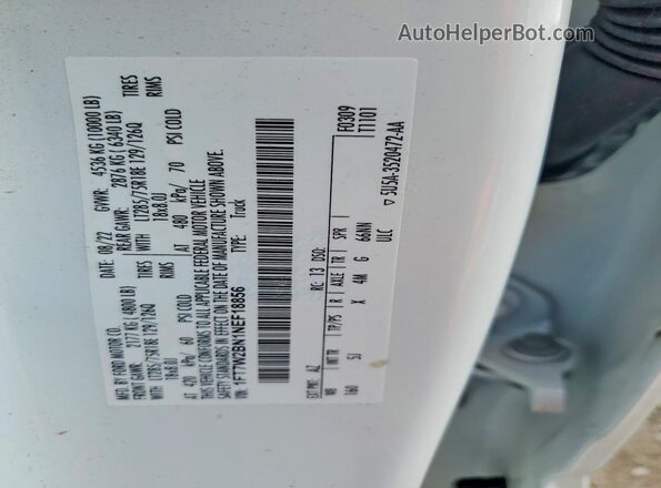 1FT7W2BN1NEF18856 2022 FORD F250 White ძრავის განყოფილების ხედი