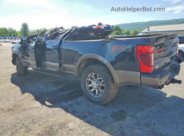 1FT8W2BT0MED76436 2021 FORD F250 Blue Trasero izquierdo