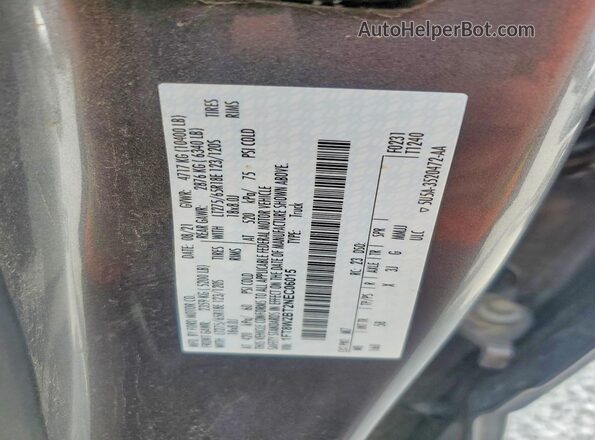 1FT8W2BT2NEC06015 2022 FORD F250 Charcoal Widok naklejki z numerem VIN