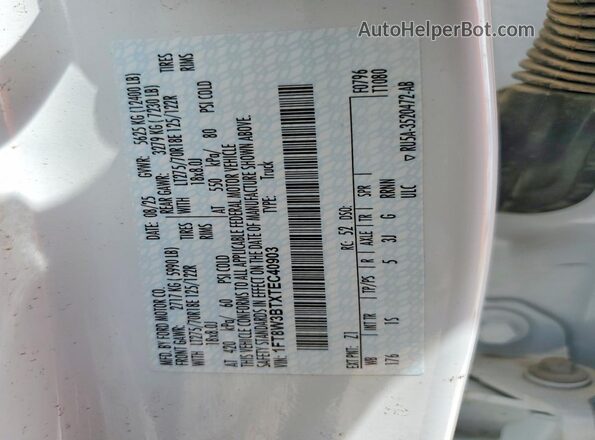 1FT8W3BTXTEC40903 2026 FORD F350 Белый Вид подкапотного пространства