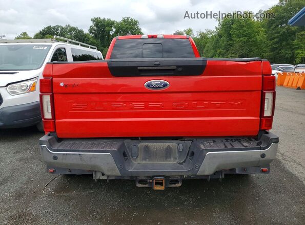 1FT8W3DT8LEC87523 2020 FORD F350 Красный Вид сзади