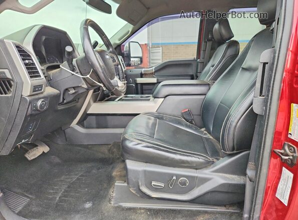 1FT8X3BT9JEB14607 2018 FORD F350 Red Front interior view