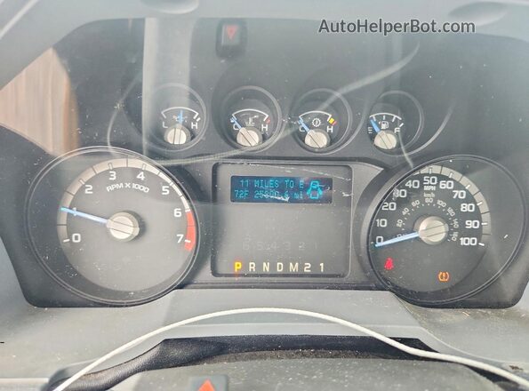 1FTBF2B6XGEB16663 2016 FORD F250 White Вид щитка приладів