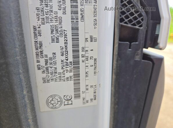 1FTBF4XG2HKB23977 2017 FORD TRANSIT White Շարժիչի բաժամունքի տեսք