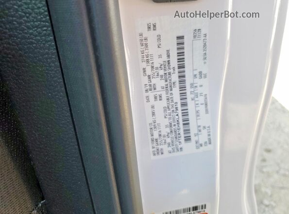 1FTER1EH8KLA79810 2019 FORD RANGER White Вид підкапотного простору
