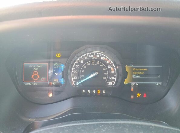 1FTER4FH9KLB20185 2019 FORD RANGER Orange ხელსაწყოთა პანელის ხედი