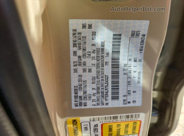 1FTER4LR7SLE43227 2025 FORD RANGER Tan Vista del compartimento del motor