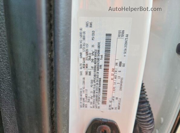 1FTEW1C59MFA99566 2021 FORD F150 White Շարժիչի բաժամունքի տեսք