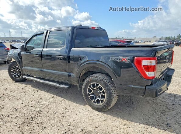 1FTEW1C59NKF03040 2022 FORD F150 Black Trasero izquierdo