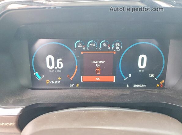 1FTEW1C82PFA60865 2023 FORD F150 White Вид щитка приладів