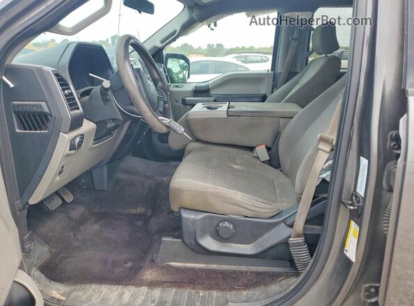 1FTEW1C84HKD44975 2017 FORD F150 Gray წინა სალონის ხედი