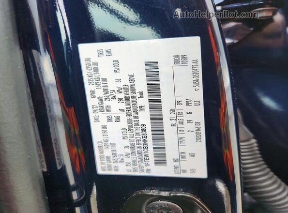 1FTEW1CB3NKE83809 2022 FORD F150 Blue Vista del compartimento del motor