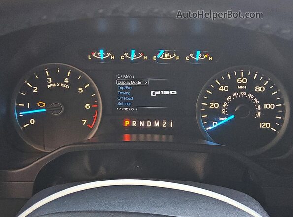 1FTEW1CF2HKC23702 2017 FORD F150 White Вид щитка приладів