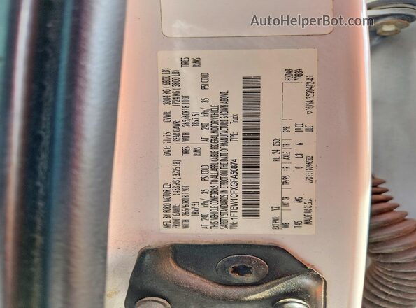 1FTEW1CFXGFA50874 2016 FORD F150 White Vista del compartimento del motor